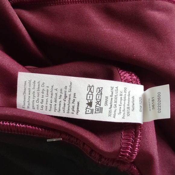 NWT Spanx Large Rich Burgundy Velvet Leggings - Picture 14 of 16